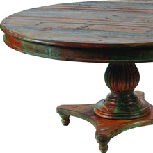 Brown Rounded Solid Wood Dining Table 60