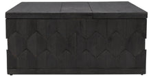 Dark Gray Solid Wood Square Distressed Coffee Table 40