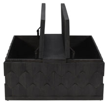 Dark Gray Solid Wood Square Distressed Coffee Table 40