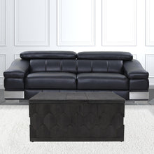 Dark Gray Solid Wood Square Distressed Coffee Table 40