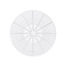 White Cinched Iron Round Top End Table 18