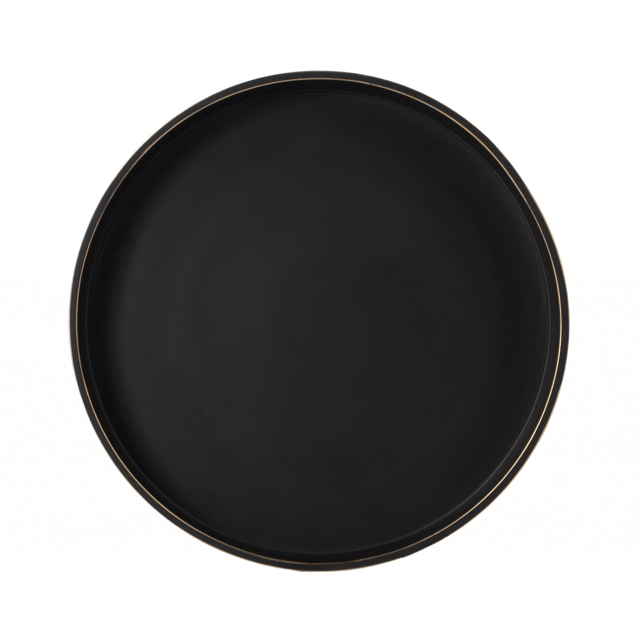 24" Black Aluminum Round End Table