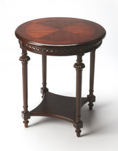 Dark Brown Wood Round End Table With Shelf 27