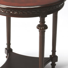 Dark Brown Wood Round End Table With Shelf 27