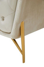 Pearl Tufted Velvet And Gold Chesterfield Love Seat 69