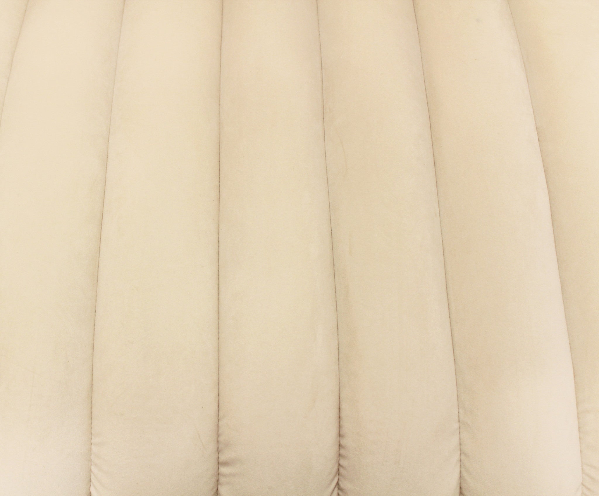 90" Ivory Channeled Velvet and Gold Standard Sofa