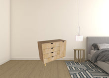 Natural Solid Wood Four Drawer Combo Dresser 35