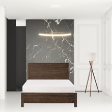 Dark Brown Solid Wood Queen Bed Frame