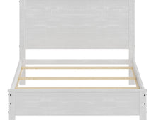 White Solid Wood Queen Bed Frame