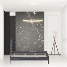 Grey Solid Wood Queen Bed Frame