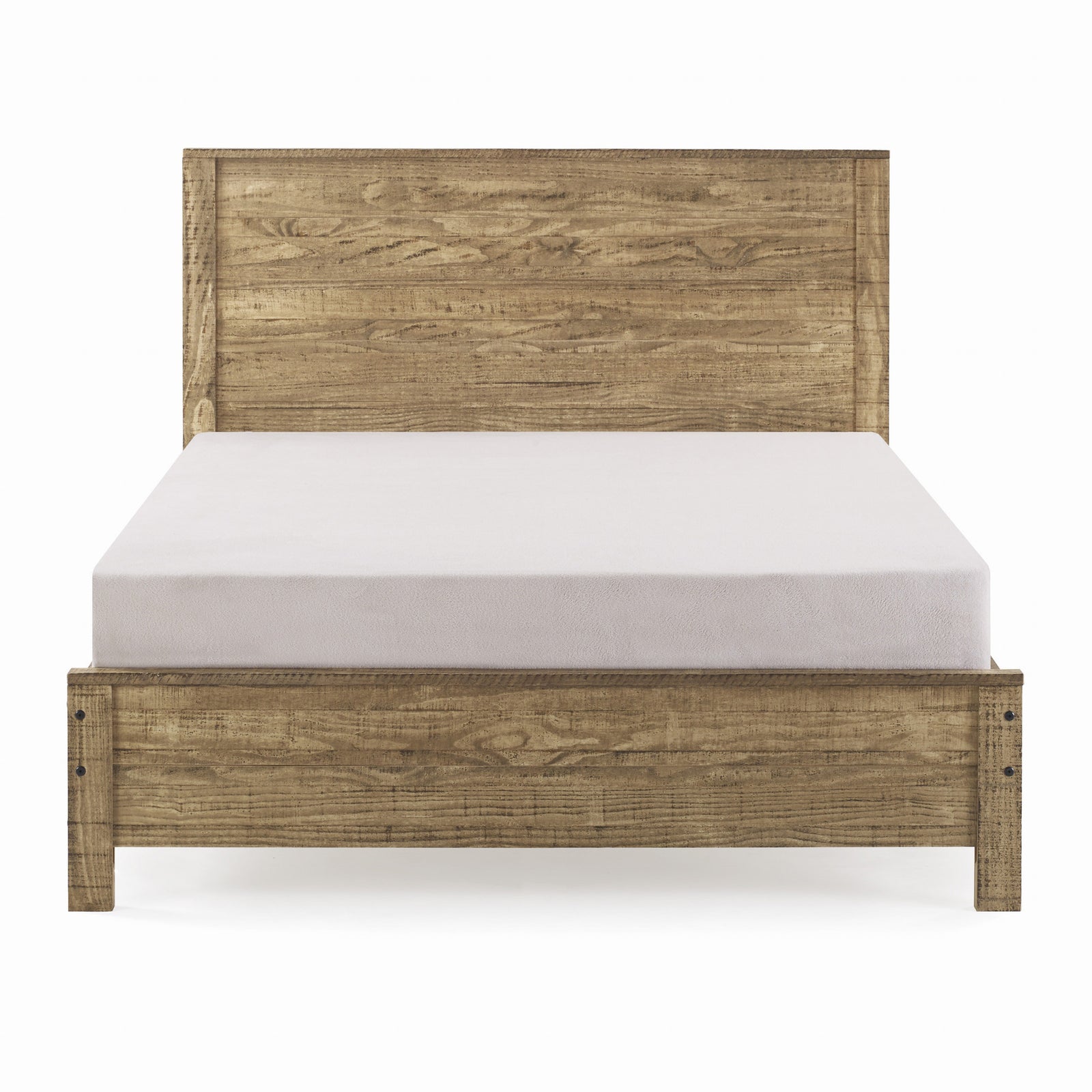 Walnut Brown Solid Wood Full Double Bed Frame