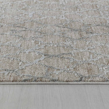 5' X 8' Beige Moroccan Stain Resistant Area Rug