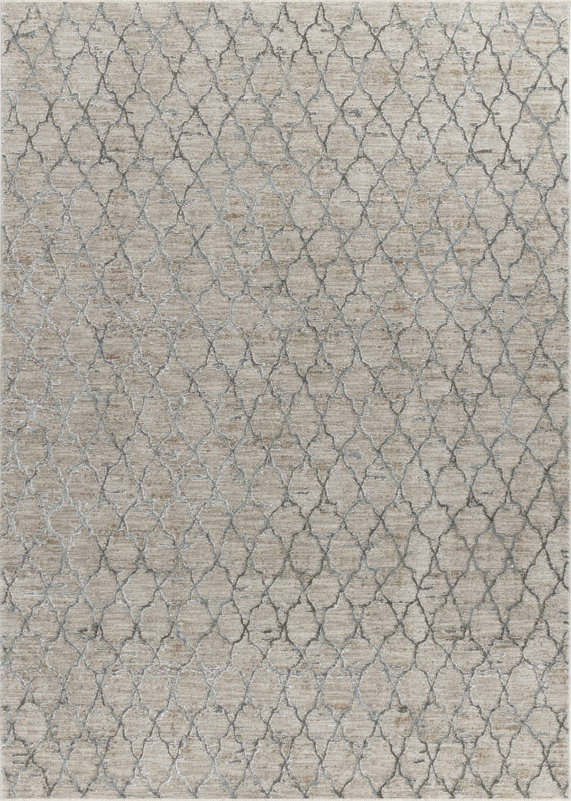 8' X 10' Beige Moroccan Stain Resistant Area Rug
