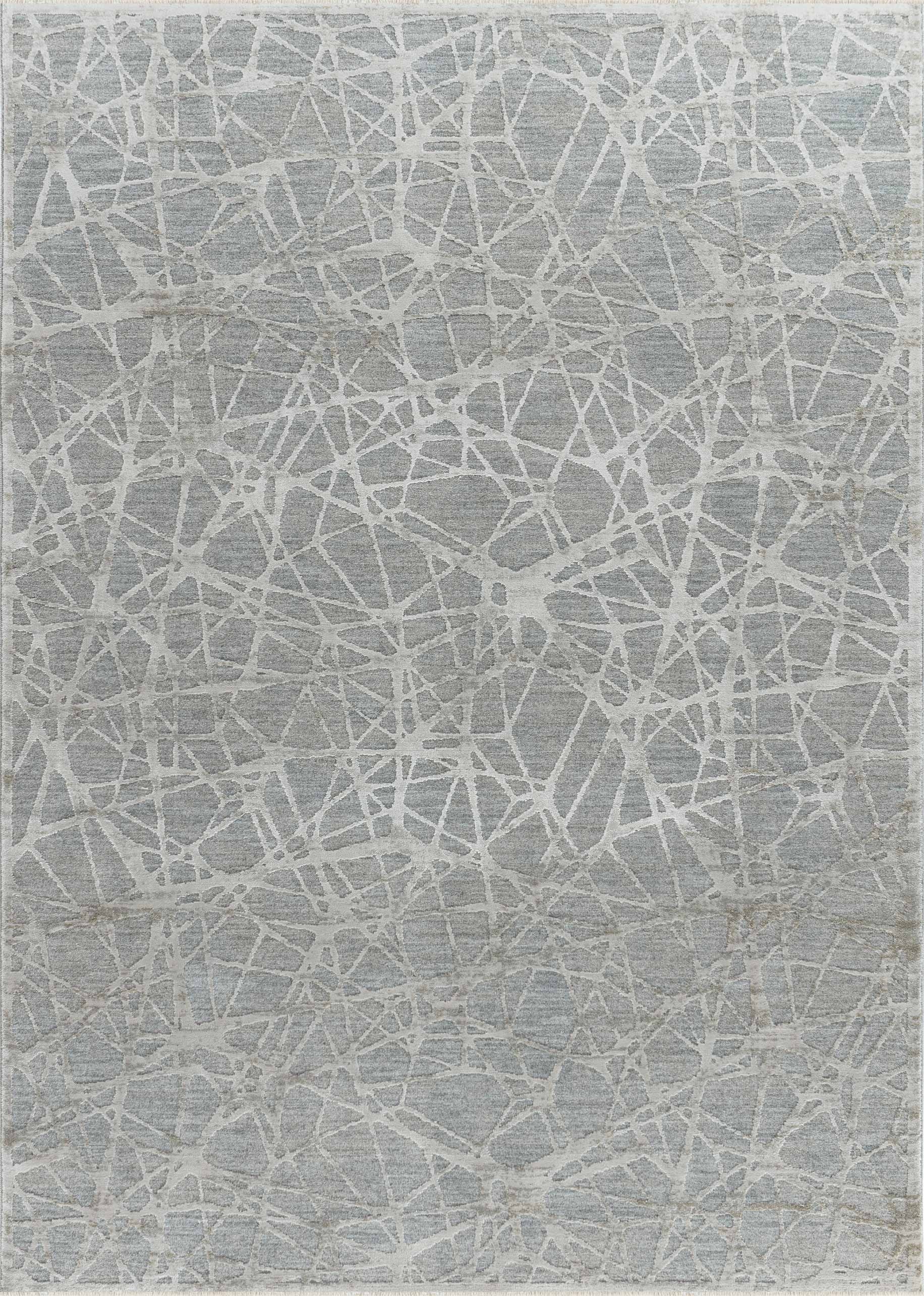 8' X 10' Turquoise Abstract Power Loom Stain Resistant Area Rug