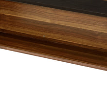 Walnut And Black Paper Veneer Rectangular Lift Top Coffee Table With Shelf 47