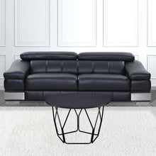 Mesa de centro Geo Base de chapa de metal negro y marrón oscuro de 32