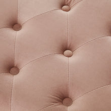 Otomana de almacenamiento de medio círculo con mechones negros y terciopelo rubor de 44