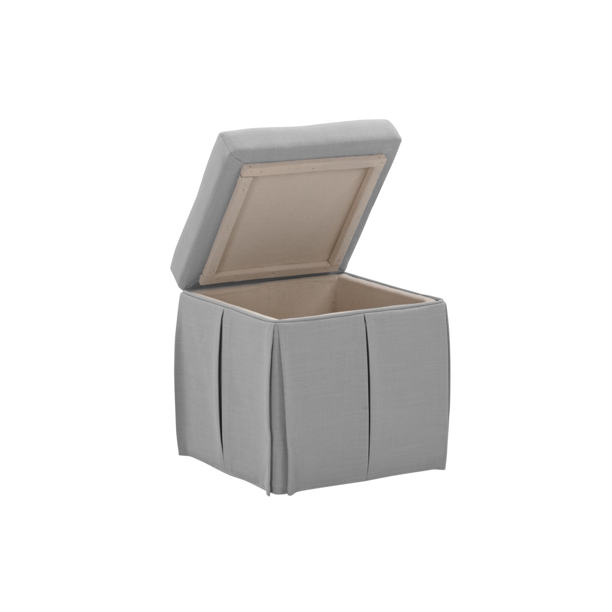 19" Light Gray Linen Storage