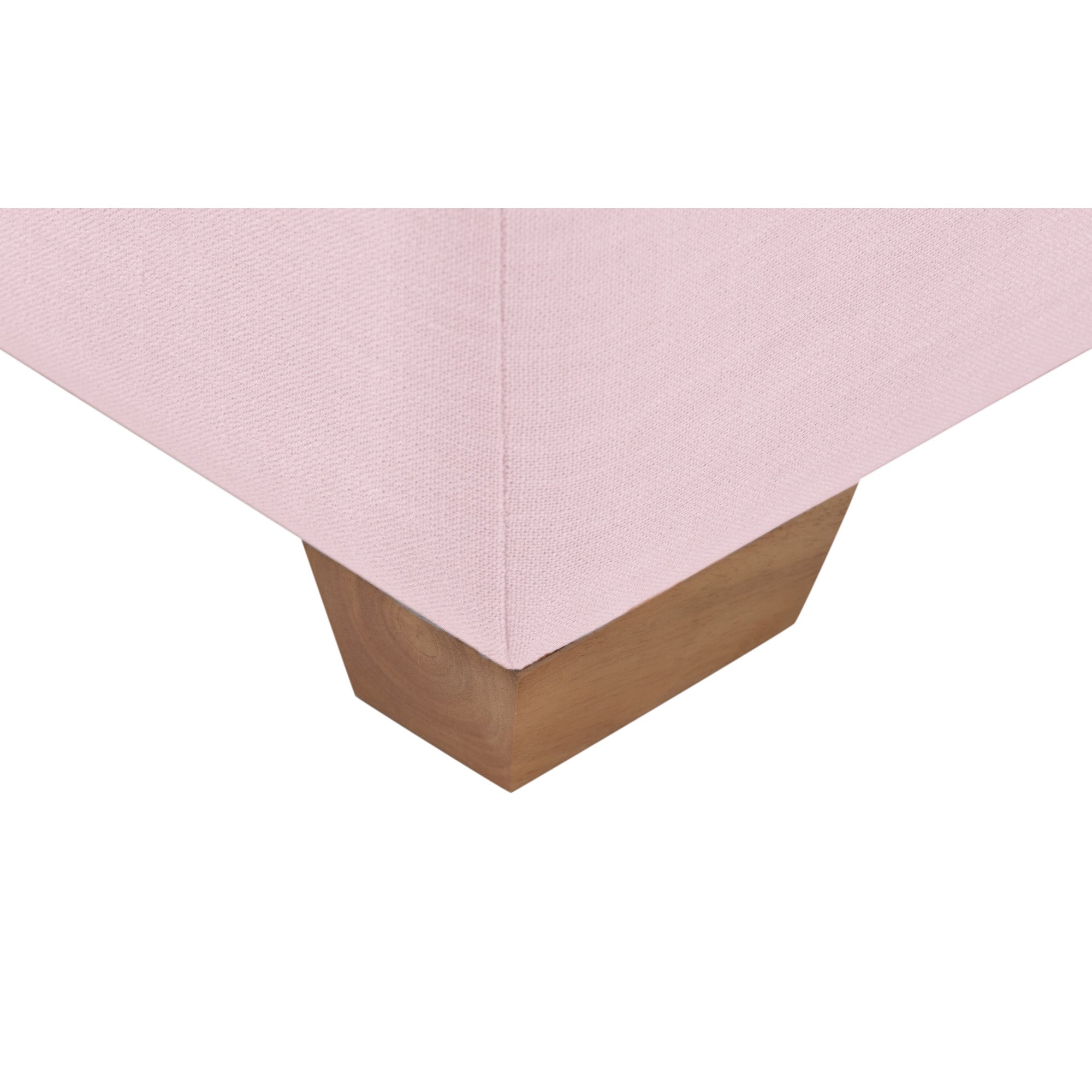 24" Pink Linen And Natural Storage