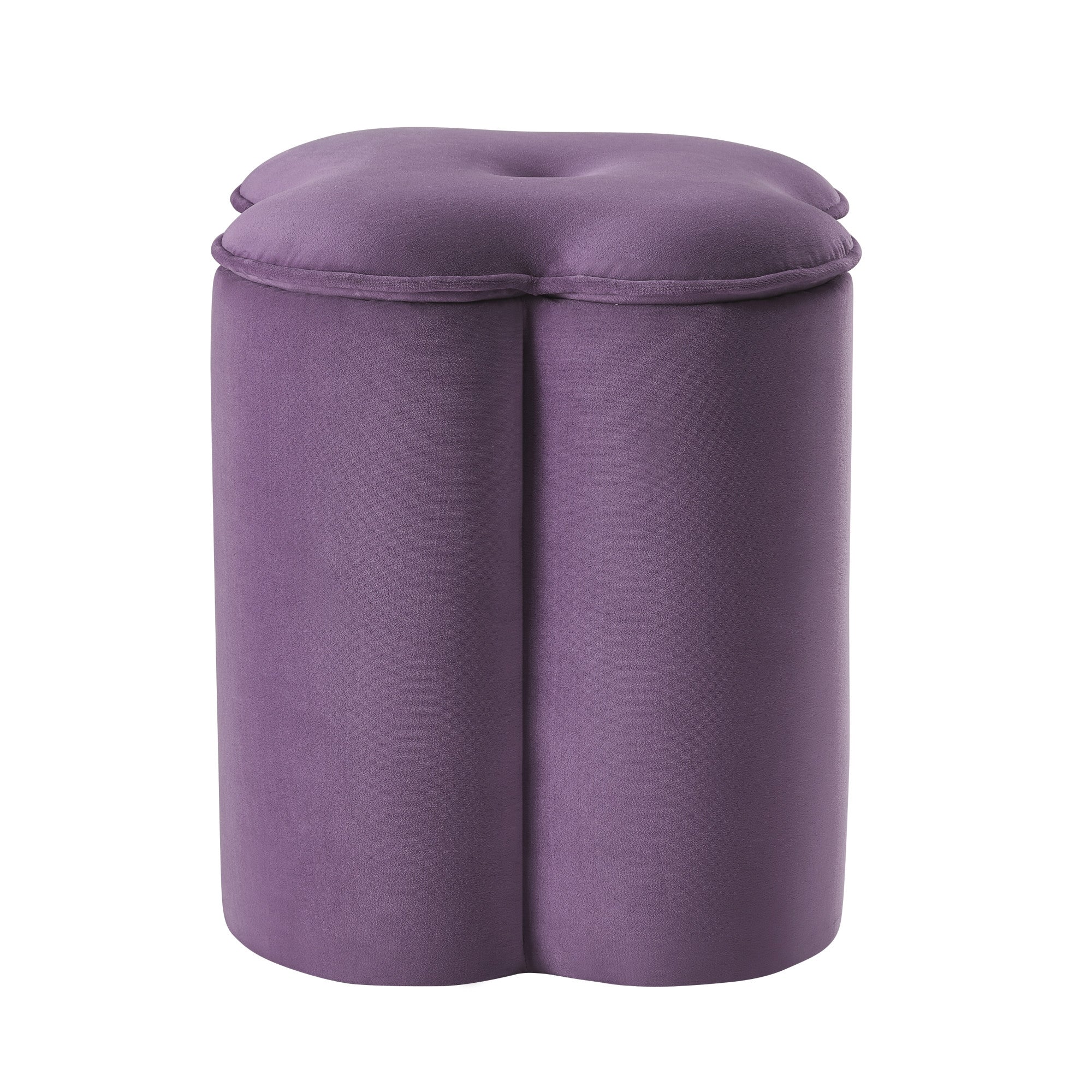 18" Purple Velvet Specialty Storage