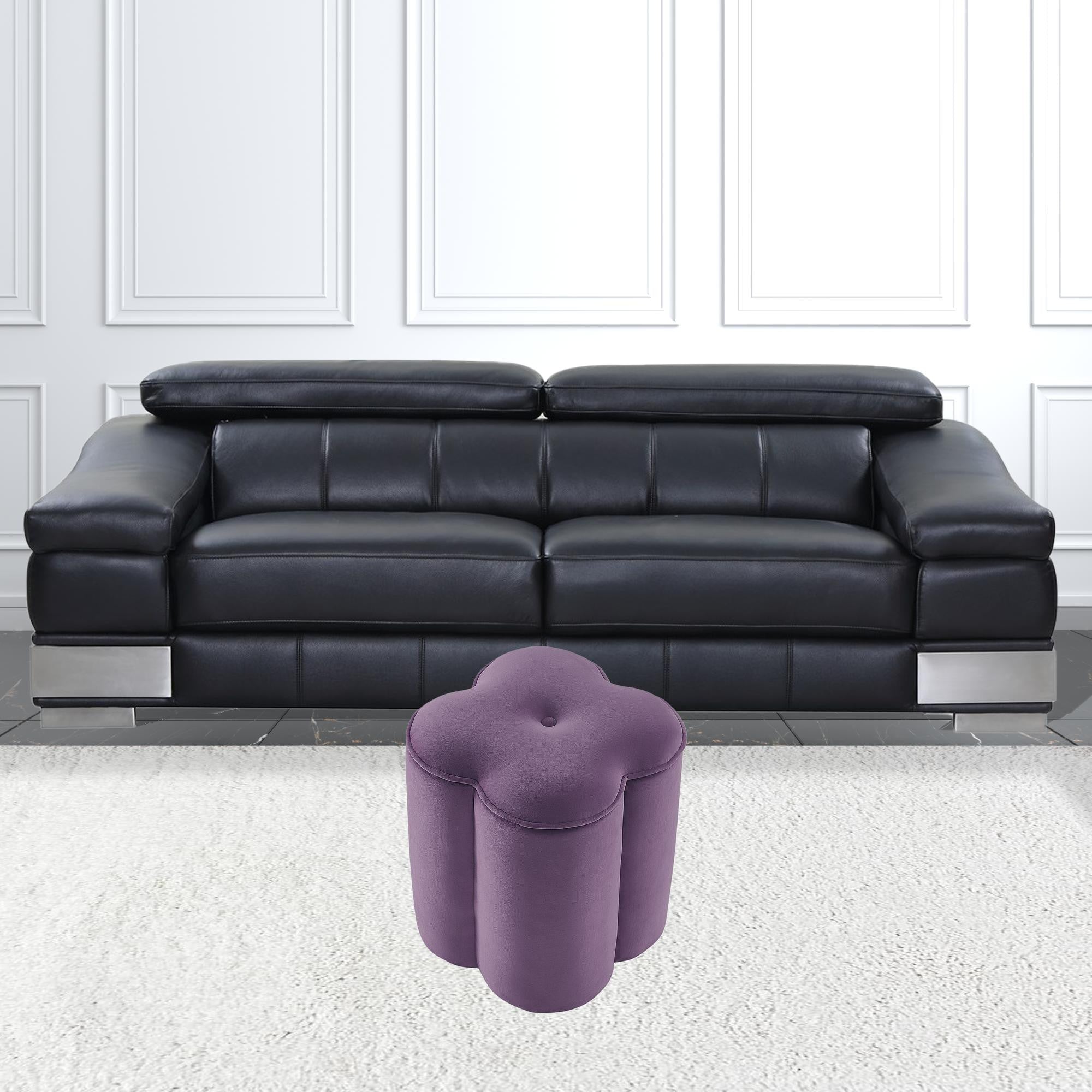 18" Purple Velvet Specialty Storage