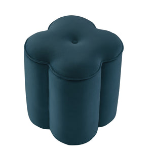 18" Teal Blue Velvet Specialty Storage