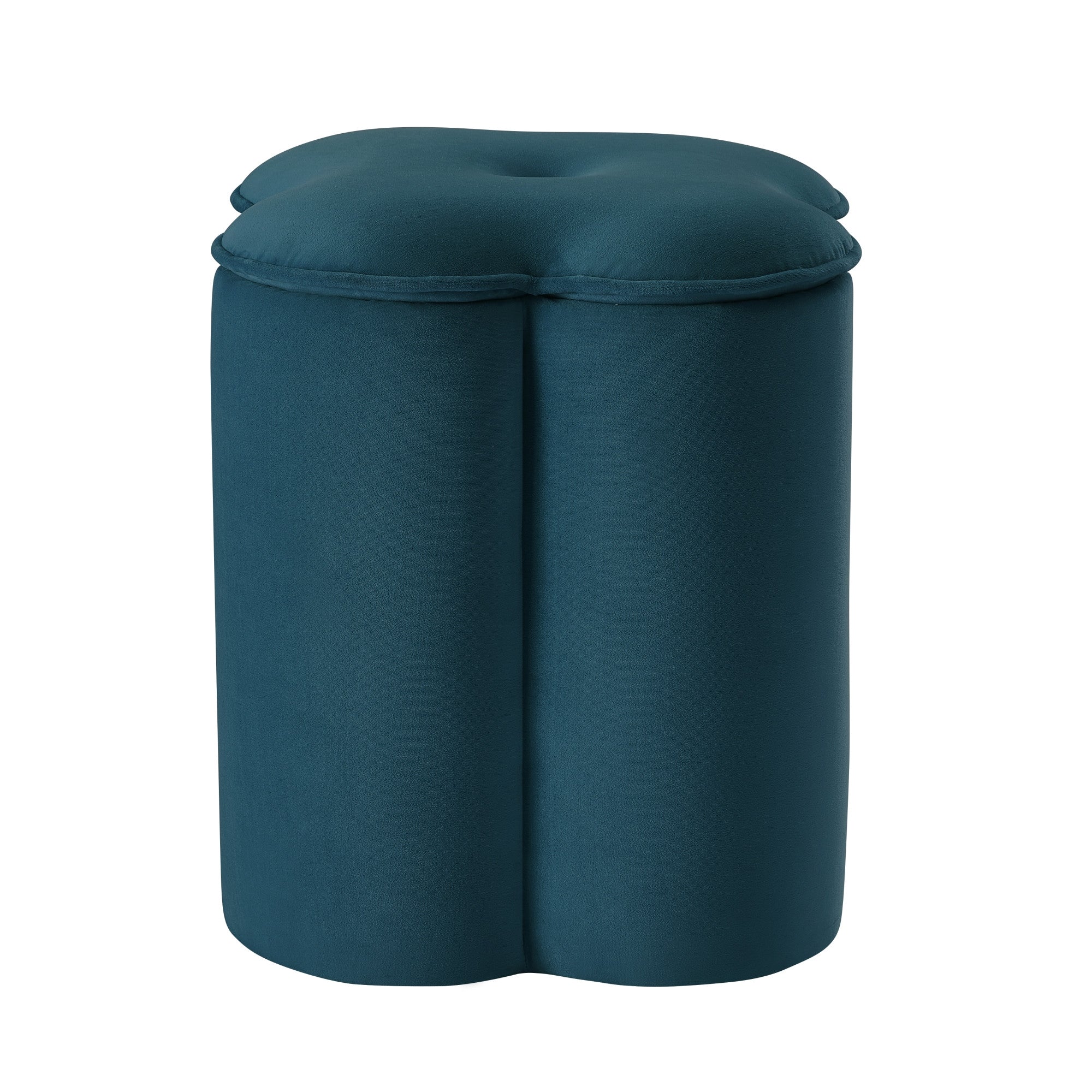 18" Teal Blue Velvet Specialty Storage