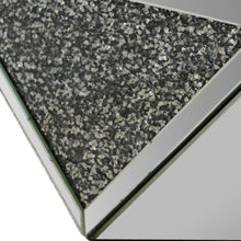 Mirrored Wood Square Top Geo Base Coffee Table 38