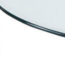 White And Clear Glass And Manufactured Wood Round Coffee Table 34