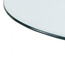 White And Clear Glass And Manufactured Wood Round Coffee Table 34