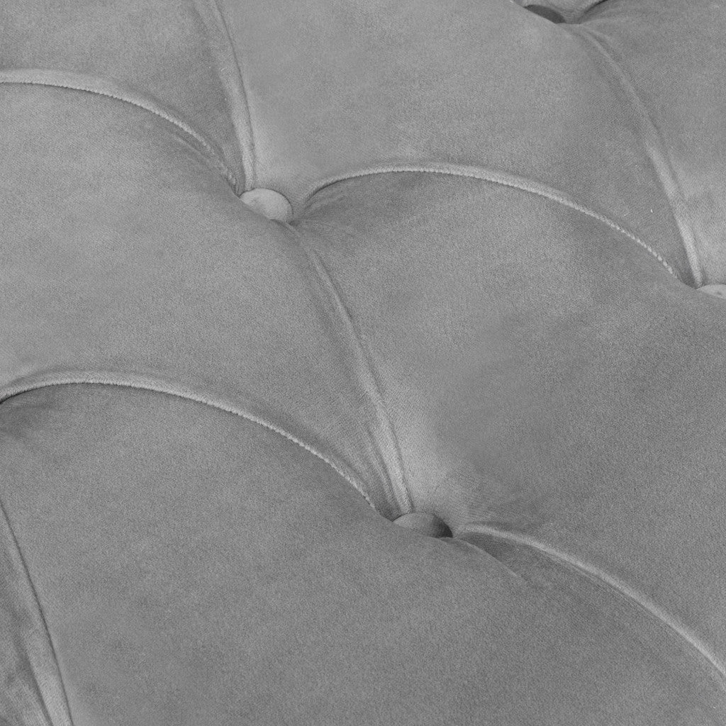 20" Gray Upholstered Velvet Bedroom Bench