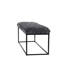 Gray And Black Upholstered Velvet Bench 39