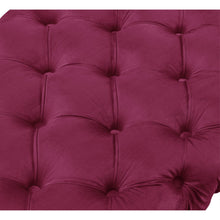 Fuchsia And Gold Upholstered Velvet Bench 48