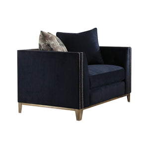 44" Black Tufted Arm Chair