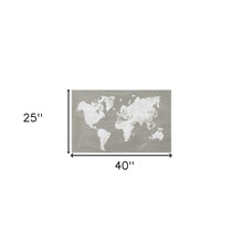 The World In Neutral Wrapped Canvas Painting Wall Art