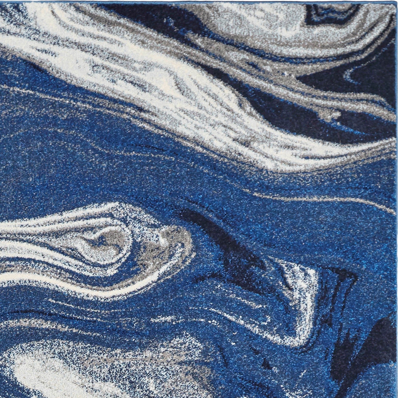 Blue Abstract Design Indoor Area Rug - 5' x 7'