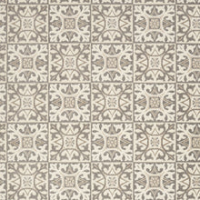 4' X 6' Ivory And Grey Fleur De Lis Stain Resistant Non Skid Area Rug