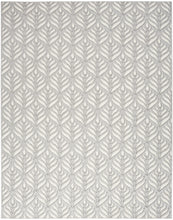7' X 10' Grey Floral Stain Resistant Non Skid Area Rug