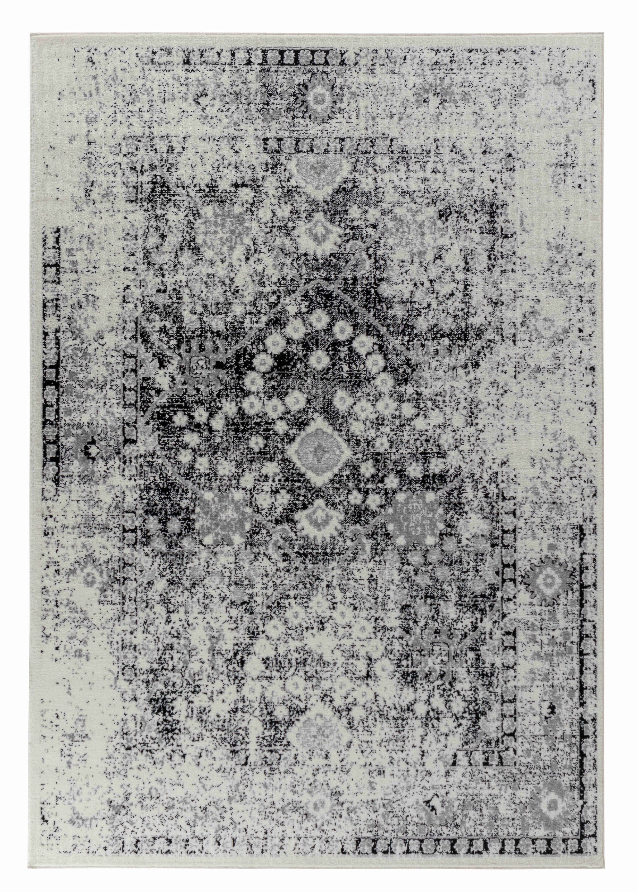 4' X 6' Black Oriental Area Rug