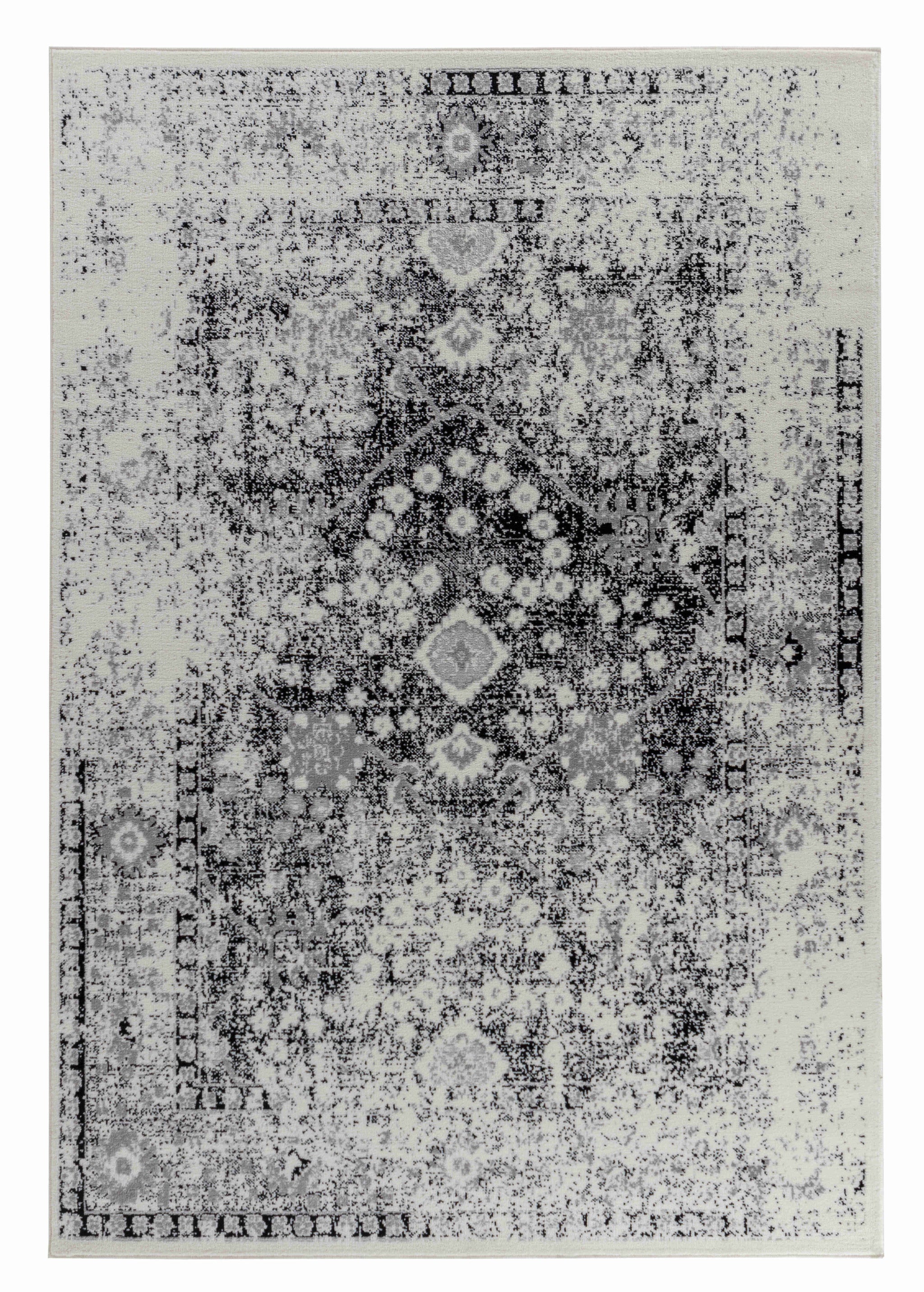 4' X 6' Black Oriental Area Rug