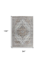 8' X 11' Brown Oriental Area Rug