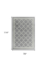 7' X 10' Grey Moroccan Area Rug