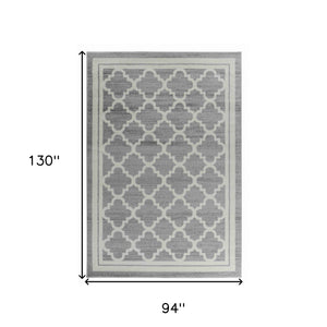 8' X 11' Grey Moroccan Area Rug