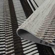 5' X 8' Beige Striped Area Rug