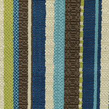 2' X 4' Blue Striped Stain Resistant Indoor Outdoor Area Rug