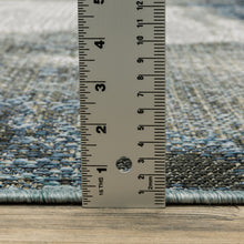 2' X 8' Grey Abstract Stain Resistant Indoor Outdoor Area Rug