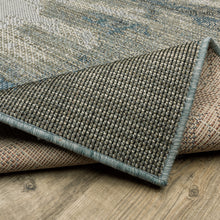 8' X 10' Grey Abstract Stain Resistant Indoor Outdoor Area Rug