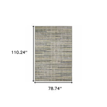 6' X 9' Blue Abstract Stain Resistant Indoor Outdoor Area Rug