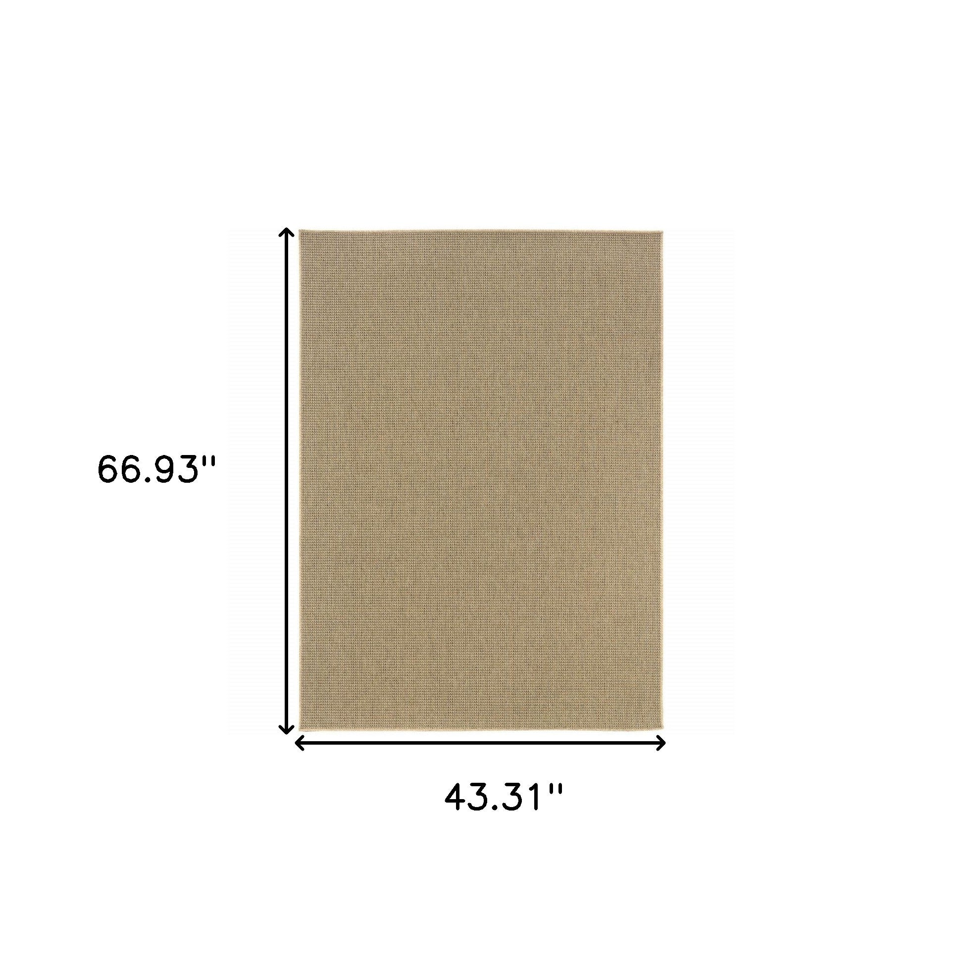 4' X 6' Sand Stain Resistant Indoor Outdoor Area Rug