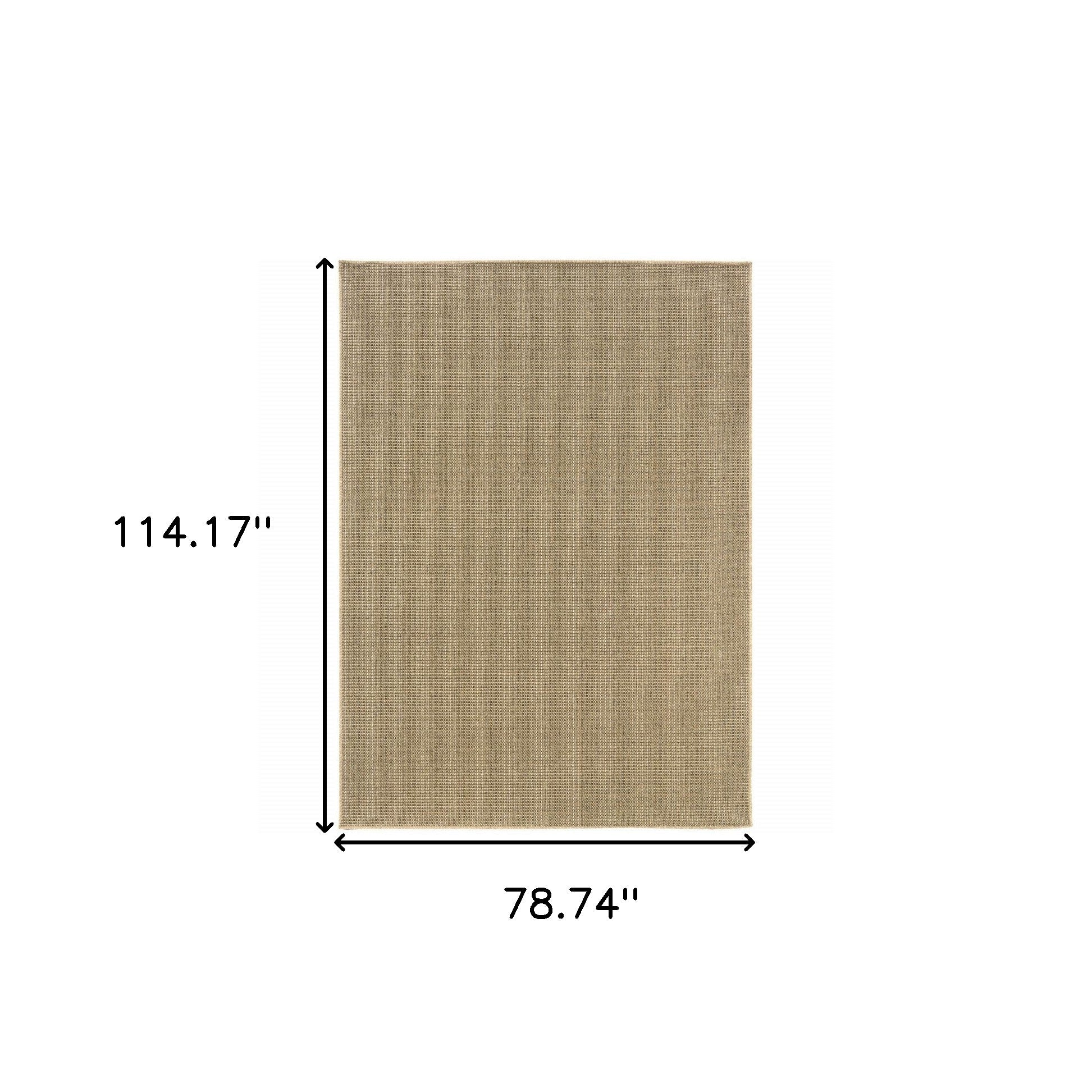 6' X 9' Sand Stain Resistant Indoor Outdoor Area Rug